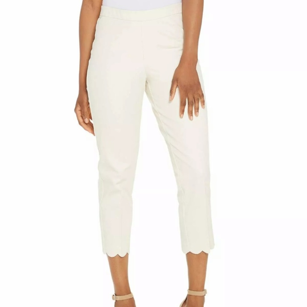 Isaac Mizrahi Live Cropped Scallop Hem‎ Pants